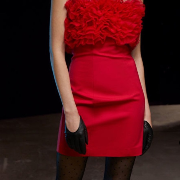 &other stories short black leather gloves - Picture 2 of 7